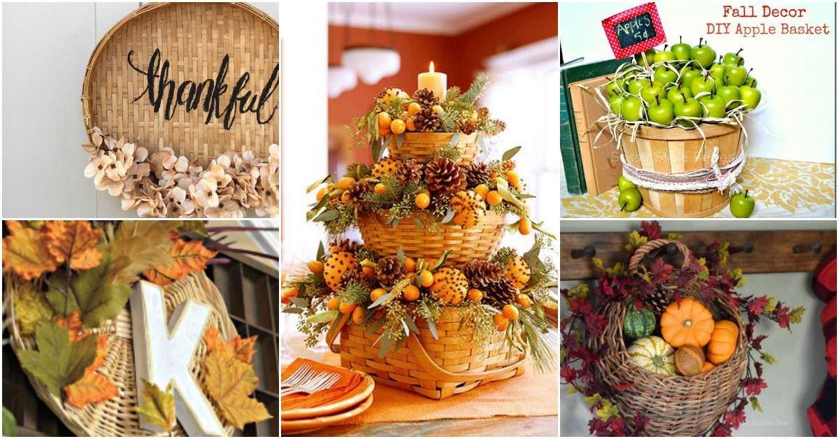 15 Spaß und kreative Möglichkeiten, mit Körben Thanksgiving zu dekorieren 