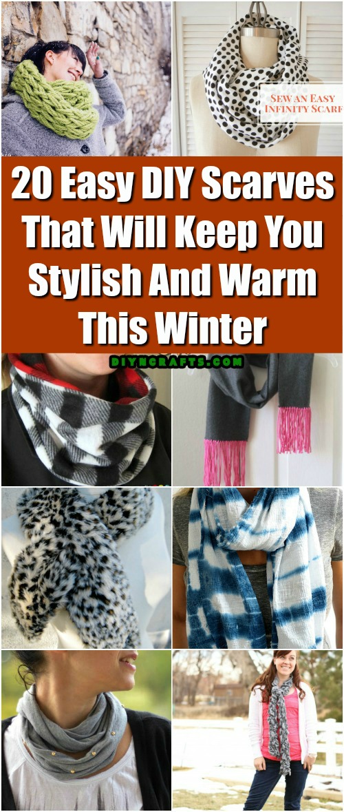 20 einfache DIY Schals, die Sie stilvoll und warm in diesem Winter halten 