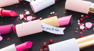 Papier Lippenstift Valentines 