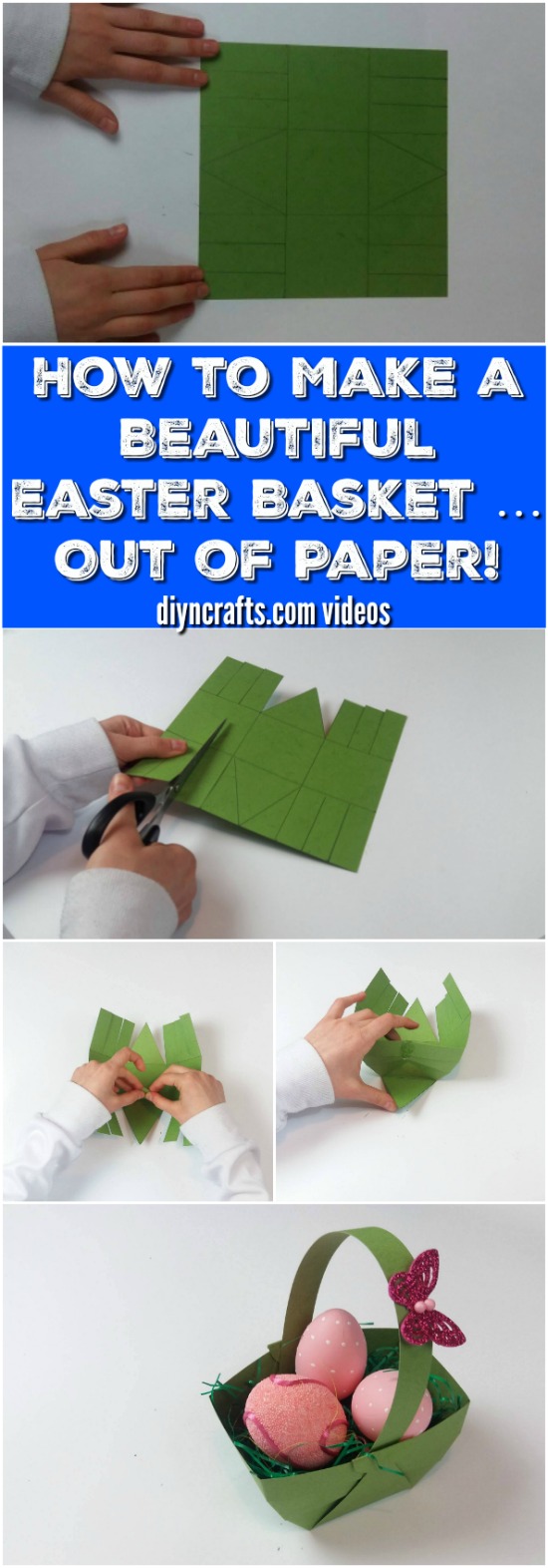 Hier ist, wie man einen schönen Ostern-Korb bildet ... aus Papier heraus! 