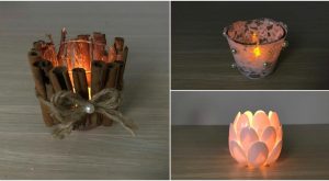 Wie man aus einfachen Materialien 3 schöne Kerzenhalter macht {Video Tutorial} 