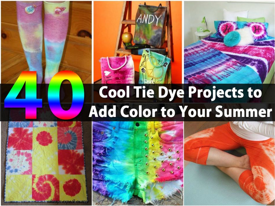 40 cool Tie Dye-Projekte, um Farbe zu Ihrem Sommer hinzuzufügen 