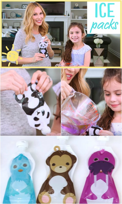 Wie man diese bunten und personifizierten Gel-Eis-Pakete für Kinder macht 