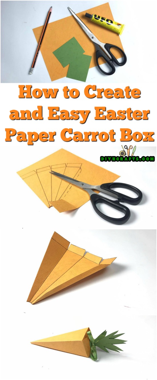 Wie man eine einfache Ostern-Papier-Karotten-Schachtel - Video Tutorial 