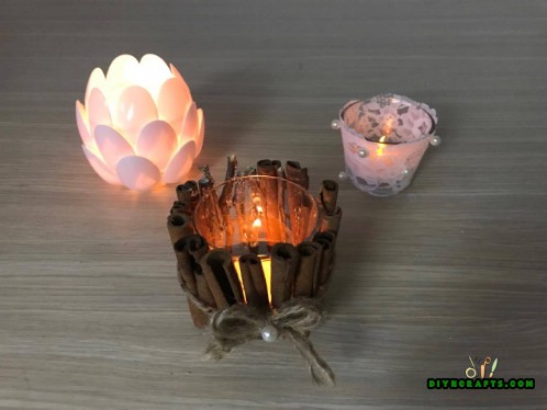 Wie man aus einfachen Materialien 3 schöne Kerzenhalter macht {Video Tutorial} 