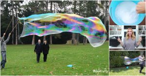Sommerspaß mit den Kindern: Wie man riesige selbst gemachte Blasen bildet 