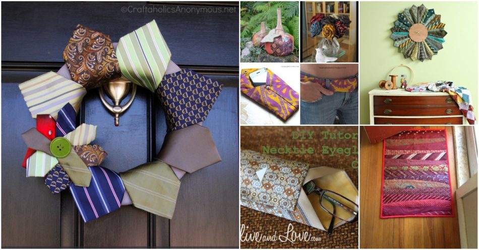 25 nette Repurposed-Ideen, zum der alten Krawatten in wundervolle neue Sachen zu machen 
