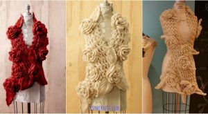 FREE Crochet Pattern: Wunderschöne irische Spitze Schal mit Rosen 