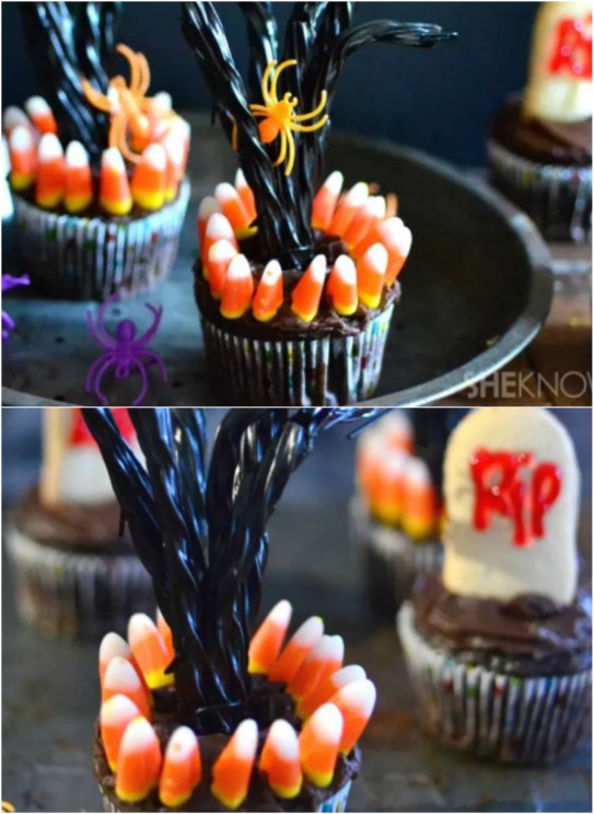 30 ghoulish Halloween Cupcakes, die Ihre Party eine gruselige Note hinzufügen 