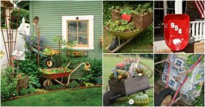 18 coole Schubkarre Repurposing Ideen für wunderschöne Haus und Garten-Dekor 