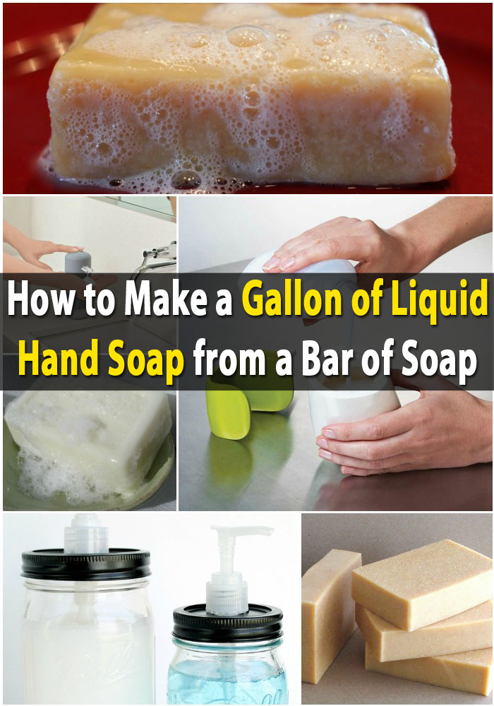 Geld sparen DIY - machen Sie eine Gallone flüssige Handseife aus einem Stück Seife 