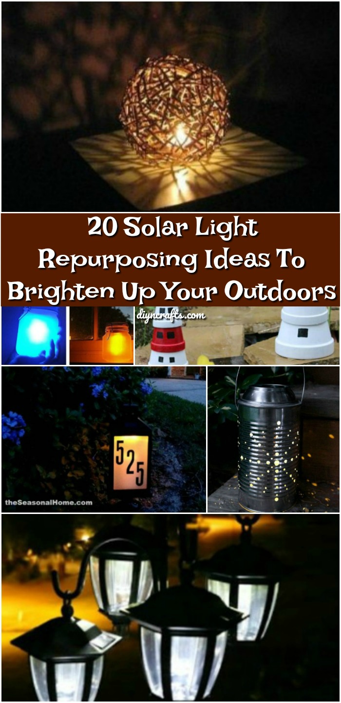 20 Solares Licht Repurposing Ideen, um Ihre Outdoors aufzuhellen 