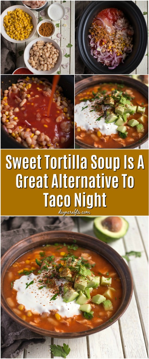 Süße Tortilla-Suppe ist eine gute Alternative zu Taco Night 