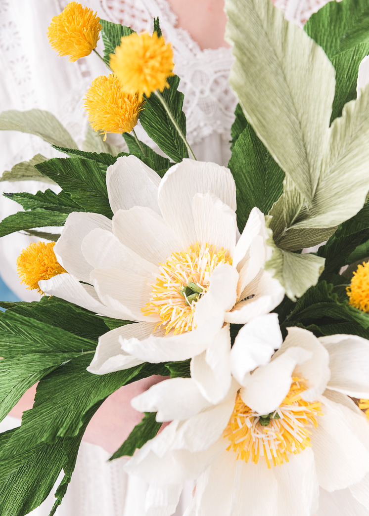 Papierblumen-Hochzeits-Blumenstrauß 