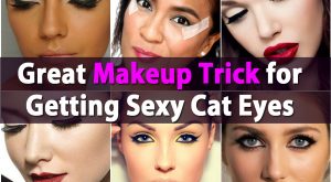 Große Make-up-Trick für immer sexy Cat Eyes mit Klebeband 