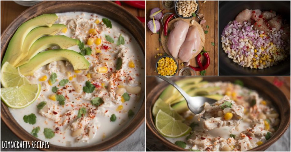 Creamy White Chicken Chili ist die perfekte Slow Cooker Mahlzeit für anstrengende Nächte 