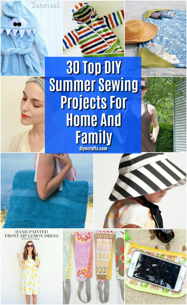 30 Top DIY Sommer Nähprojekte für Haus und Familie - mit kostenlosen Mustern! 